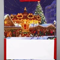 Пакет подарочный новогодний ламинированный, &laquo;Новогодний парк&raquo; , 26&times;12&times;32 см