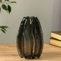 Ваза стекло настольная "Кэли" 21х12х6 см, серый