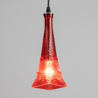 Светильник подвесной "Эйфель" Е14 40Вт красный 8х8х27-127см