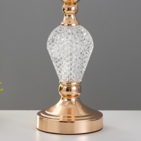 Настольная лампа "Инес" Е27 40Вт хром 25х25х43 см RISALUX