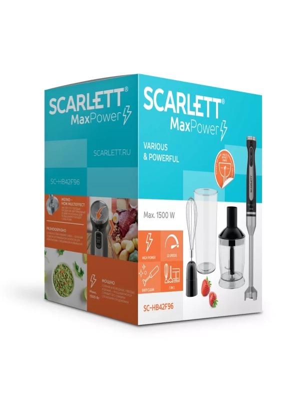 Погружной мощный блендер с насадками 1500 Вт, SC-HB42F96 Погружной мощный блендер с насадками 1500 Вт, SC-HB42F96