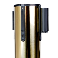 Стойка ограждения зол с вытяжной лентой-470см КРАСНАЯ,высота-90см,d-11см,напольный d-35см Стойка ограждения зол с вытяжной лентой-470см КРАСНАЯ,высота-90см,d-11см,напольный d-35см