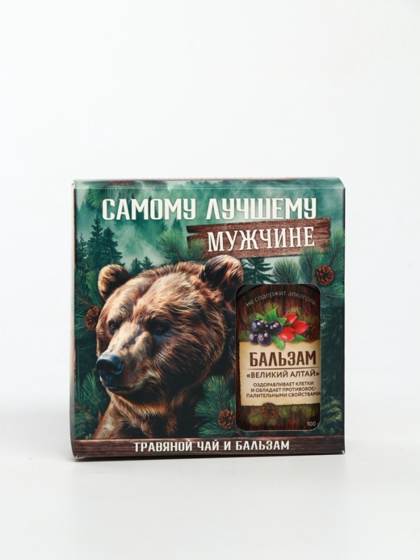 Доброе здоровье Набор "Лучшему мужчине": чай+бальзам