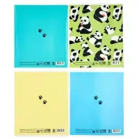 Тетрадь в клетку, 36 л., А5, на скрепке, блок №1 &laquo;Панды&raquo; МИКС