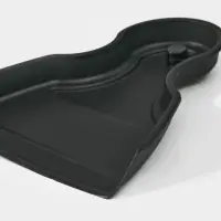 Щетка с совком "Meli", бамбуковая ручка, цвет черный 18х14 см