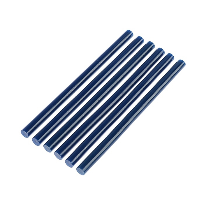 Клеевые стержни ТУНДРА, 11 х 200 мм, синие, 6 шт. Клеевые стержни ТУНДРА, 11 х 200 мм, синие, 6 шт.
