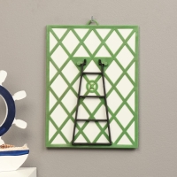 Зеркало интерьерное настенное, акрил, 18 х 24 см, зеленое