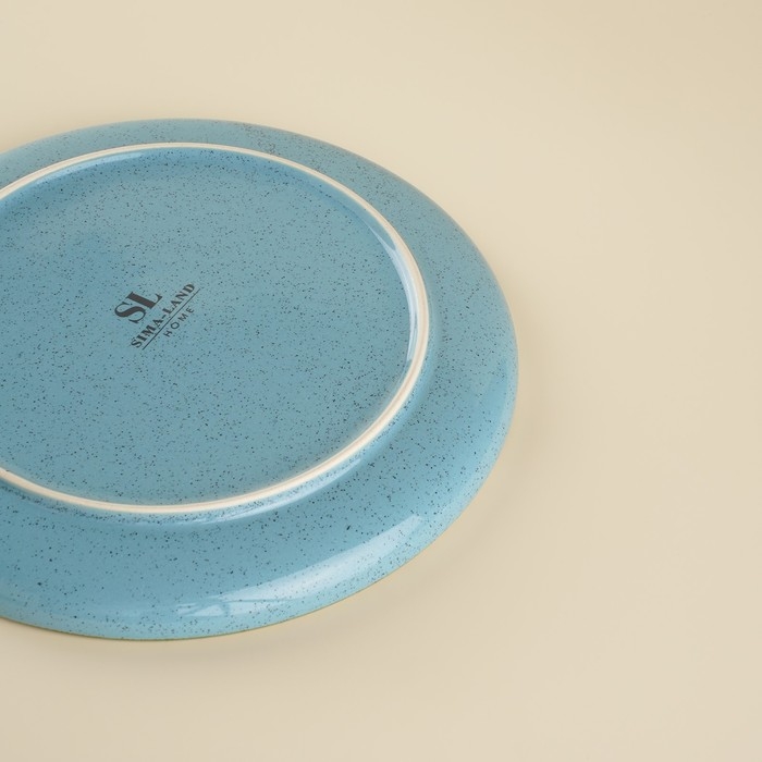 Набор тарелок фарфоровых SL Home &laquo;Аззура&raquo;, d=18 см, цвет бирюзовый