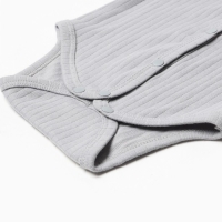 Боди с длинным рукавом, цвет серый, рост 68 см