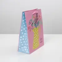 Пакет подарочный ламинированный, упаковка, With love, MS 18 х 23 х 8 см