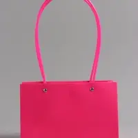 Сумка для цветов влагостойкая, фуксия, 22x10.5x13.5 см