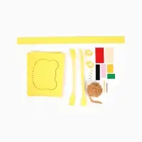 Набор для создания сумки из фетра "Медвежонок", цвет желтый