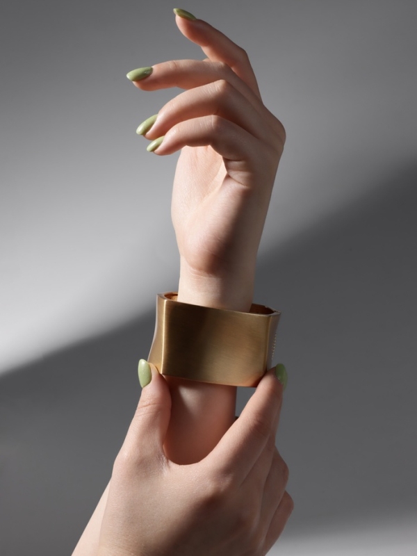 Браслет металл &laquo;Манжета&raquo; квадратный, цвет золото