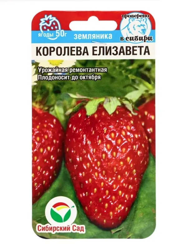 Семена Земляника &laquo;Королева Елизавета&raquo;, 10 шт.