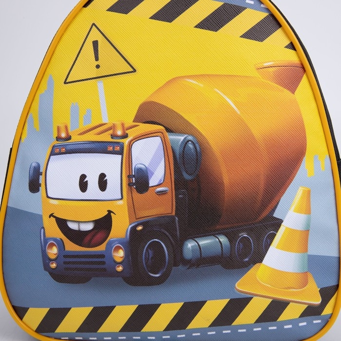 Рюкзак детский для мальчика &laquo;Веселый грузовик&raquo;, 23х20,5 см, отдел на молнии