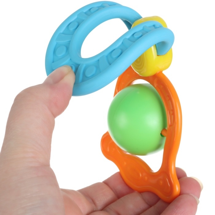 Погремушка - прорезыватель &laquo;Планеты&raquo;, эластичная ручка, виды и цвет МИКС