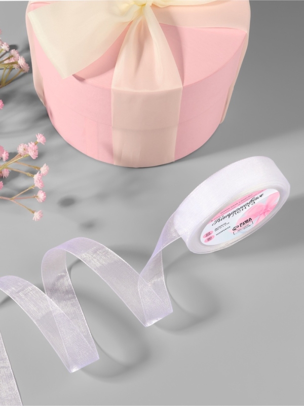 Лента капроновая 23мм*22&plusmn;1ярд(20м&plusmn;1м) белый АУ