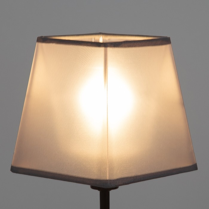 Абажур для люстры "Квадрат" Е27/Е14 серый 13х13х13см