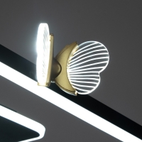 Люстра "Бабочки Тетра" 108Вт LED 3000-6000К черный 75х75х15см BayerLux