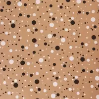 Крафт бумага &laquo;Конфетти&raquo; черный/белый на коричневом фоне, 0.72&times;10&plusmn;5% м, 60 г