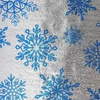 Плёнка упаковочная на Новый год фольгированная &laquo;Снежинки&raquo;, 70 х 50 см