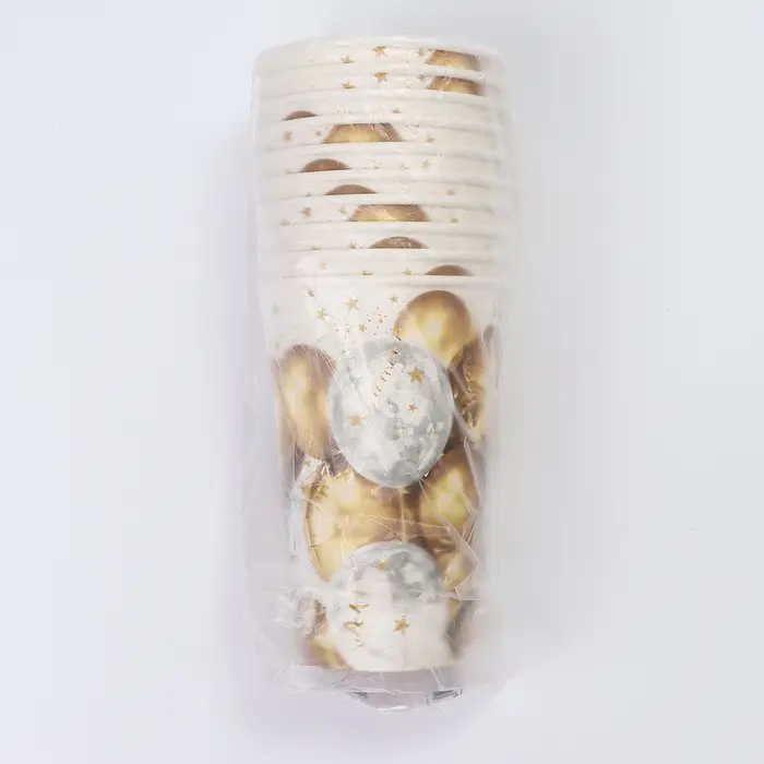 Стакан одноразовый бумажный &laquo;Золотые шары&raquo; 400 мл