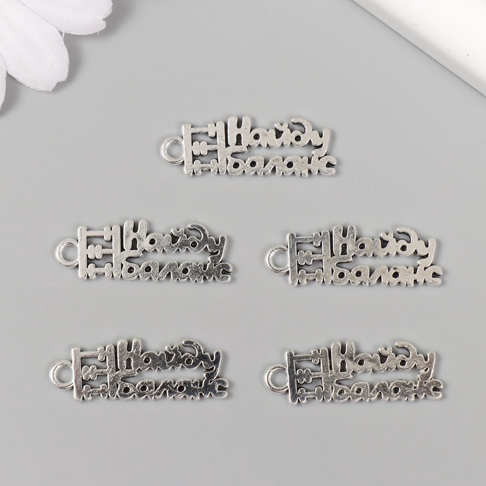 Металлический элемент, декоративная подвеска &laquo;Бухгалтер: Найду баланс&raquo; набор 5 шт 2,7х1 см