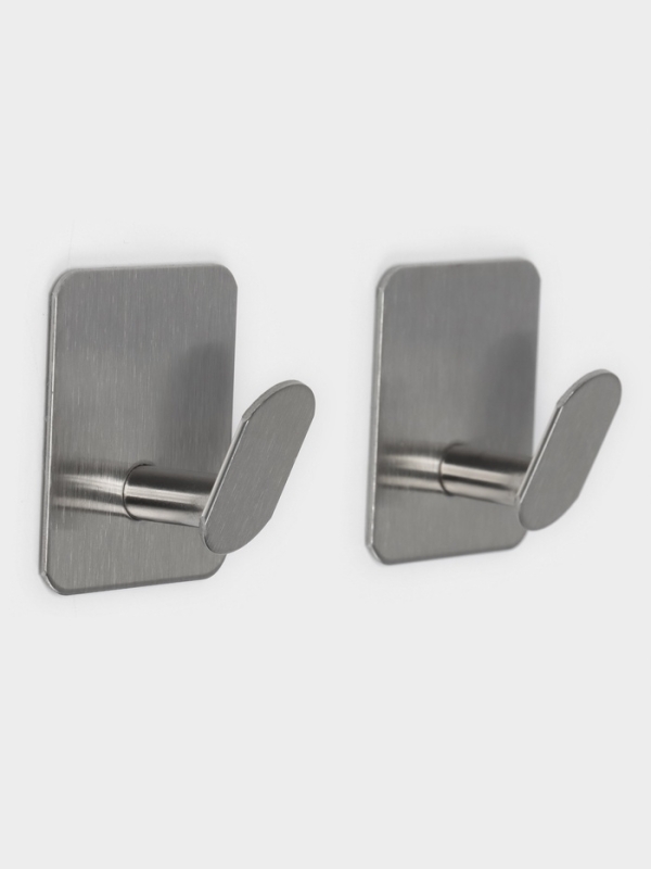 Крючки для ванной настенные 2 шт, цвет хром