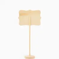 Меловой ценник &laquo;На ножке&raquo; 8.4&times;6&times;18, вытянутые углы, (фасовка 10 шт.), чёрный