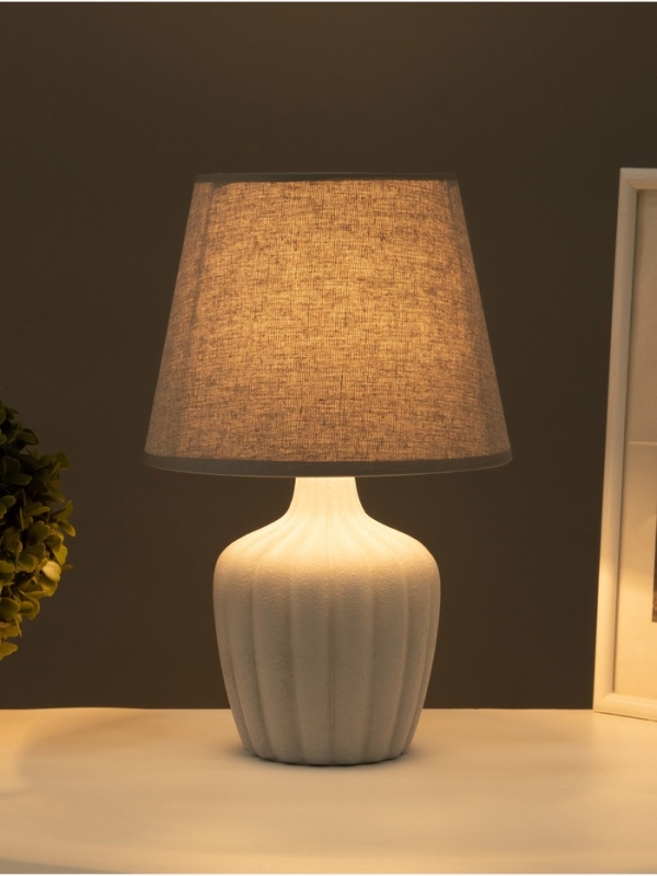 Настольная лампа "Тыковка" 1х40Вт Е27 серая 20х20х31см