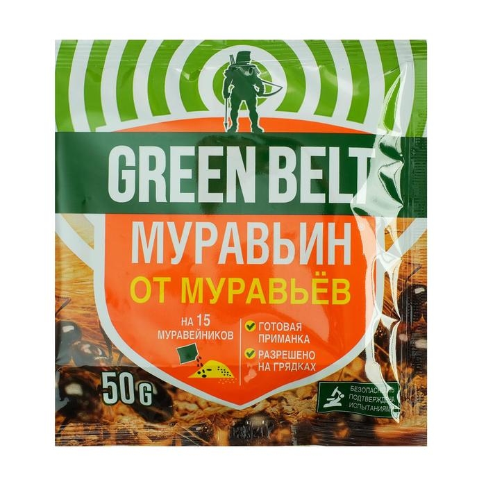 Средство Муравьин Средство Муравьин "Грин Бэлт", от садовых муравьев, 50 г