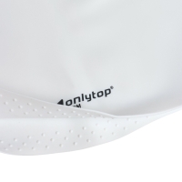 Шапочка для плавания силиконовая для длинных волос, цвет белый