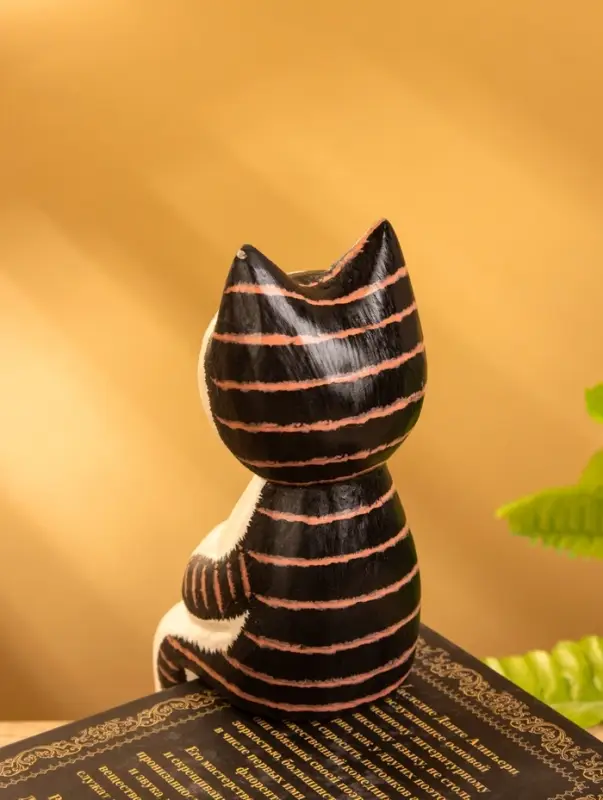 Сувенир &laquo;Кот сидячий&raquo;, 5&times;6&times;14 см, дерево, коричневый