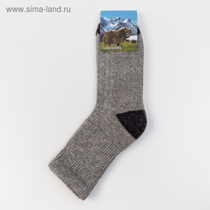 Носки мужские из монгольской шерсти, цвет серый, размер 27 (40-42) Носки мужские из монгольской шерсти, цвет серый, размер 27 (40-42)