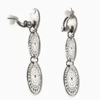 Клипсы "Винтаж" три диска, цвет чернёное серебро