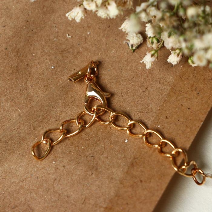 Кулон &laquo;На леске&raquo; стиль, цвет белый в золоте, 30 см