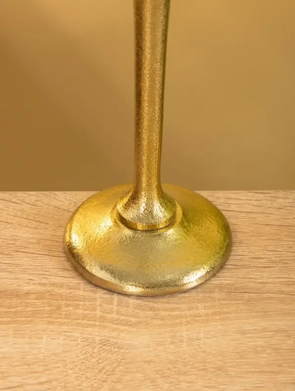 Подсвечник "Тепло" алюминий 28 см, цв. золото