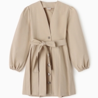 Платье для девочки MINAKU: Jeans collection, цвет бежевый, рост 140 см Платье для девочки MINAKU: Jeans collection, цвет бежевый, рост 140 см