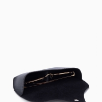 Футляр для очков на кнопке, длина 16 см, цвет чёрный