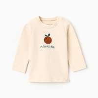 Футболка с дл. рукавом Крошка Я Oranges  р. 62-68, молочный