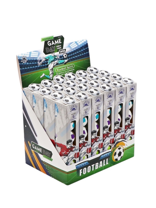 Набор маркеров-текстовыделителей 6 штук/ 6цветов Футбольные мячи