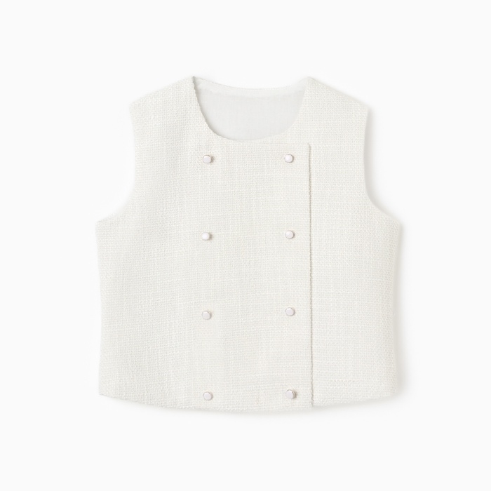 Жилетка для девочки, MINAKU :Party Dress, цвет белый, рост 128 см Жилетка для девочки, MINAKU :Party Dress, цвет белый, рост 128 см