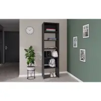 Модульная Гардеробная система Модус стеллаж 2,09х0,6х0,42 графит