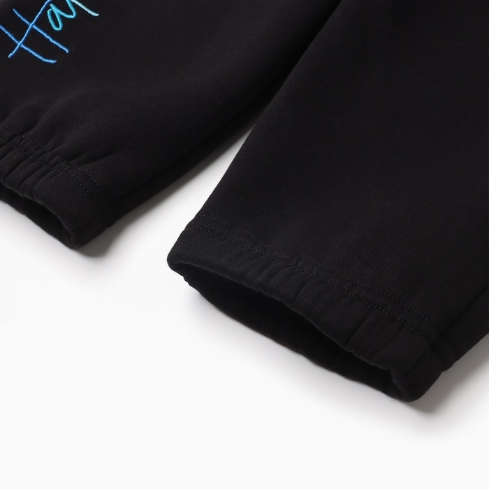 Брюки для девочки с начёсом MINAKU: Exclusive print, чёрные, Oversize рост 104 см Брюки для девочки с начёсом MINAKU: Exclusive print, чёрные, Oversize рост 104 см