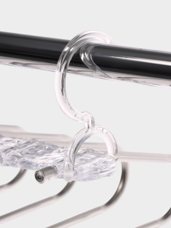 Вешалка для брюк многоуровневая, трансформер, 30,5х32х7,5, 5 уровней, прозрачная