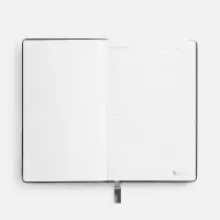 Ежедневник Petrus, недатированный, черный с серебром