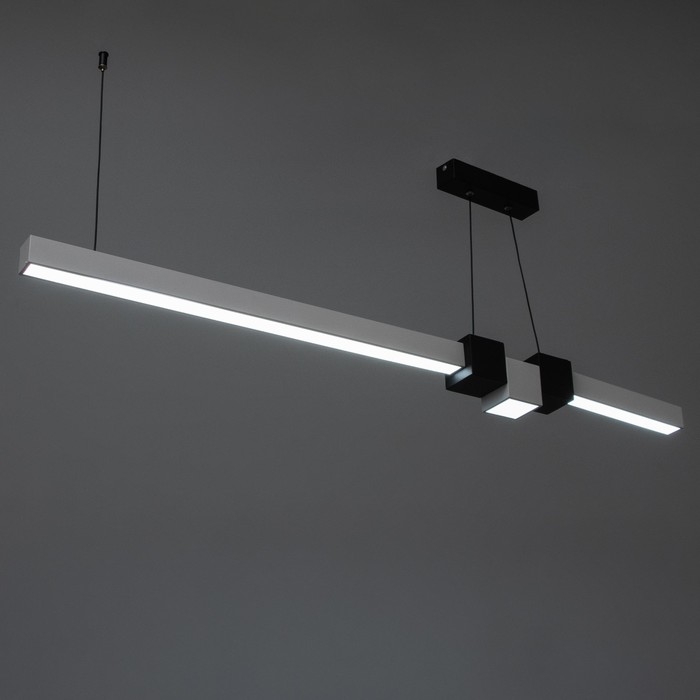 Светильник с ПДУ "Наоми" LED 20Вт 3000-6000К бело-черный 120х100 см