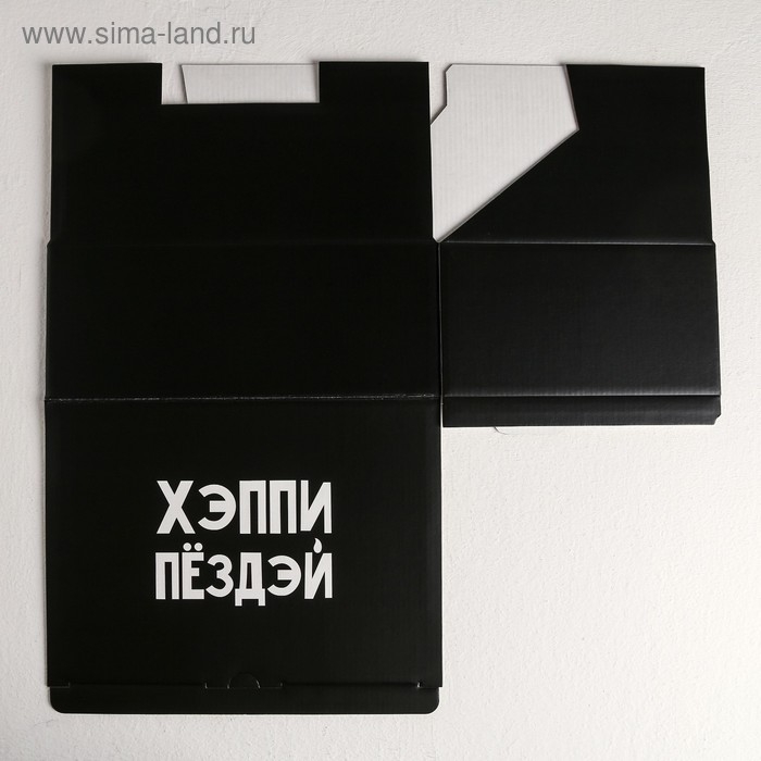 Коробка‒пенал, упаковка подарочная, &laquo;Хэппи пёздей&raquo;, 26 х 19 х 10 см