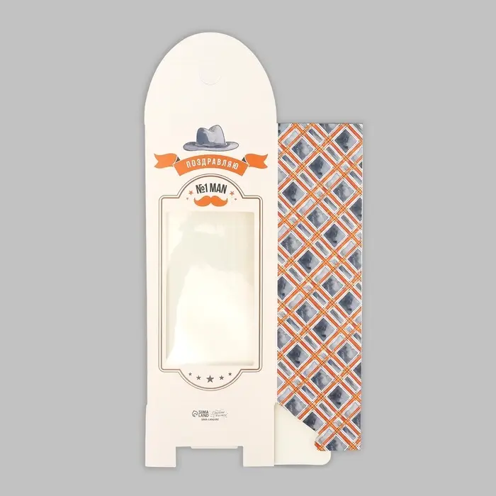 Коробка кондитерская складная, упаковка &laquo;В клетку&raquo;, 9 х 19 х 6 см