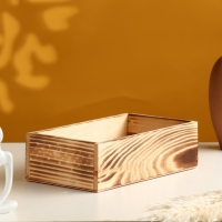 Кашпо деревянное 24&times;14&times;9 см Элегант, обжиг Дарим Красиво